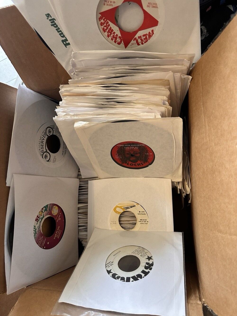 Lot Of 50 45 RPM REGGAE Vinyl Records From Jamaican Record Shop Closing!